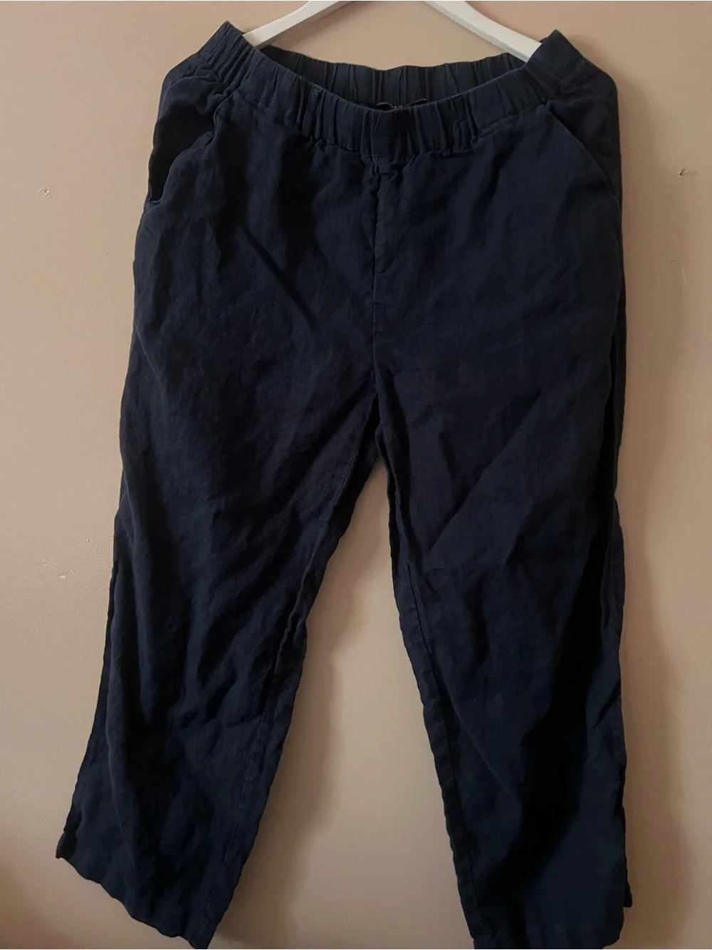 Quince Relaxed Navy Linen Pants nordic scandi euro flax nomad the label L’agence